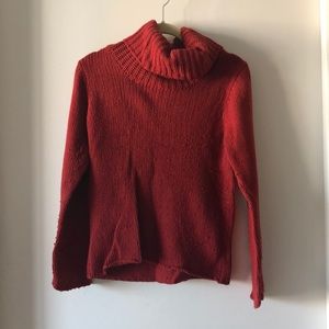 Banana Republic Chunky Knit Turtleneck, Garnet